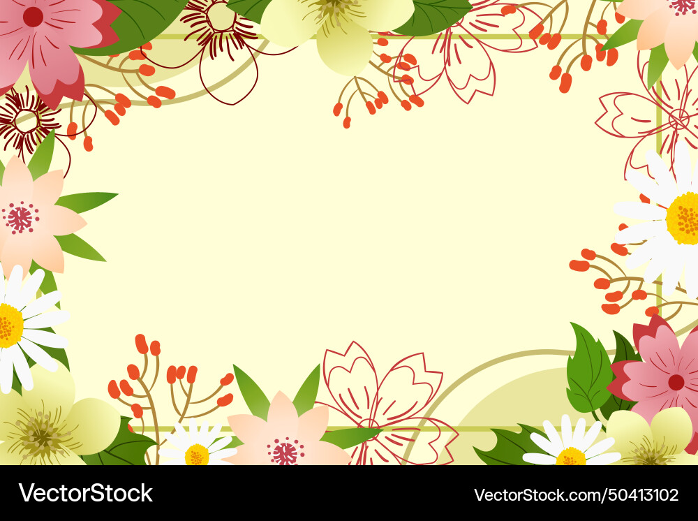 Refreshing Background Vector Flat refreshing flower background design Vector Image