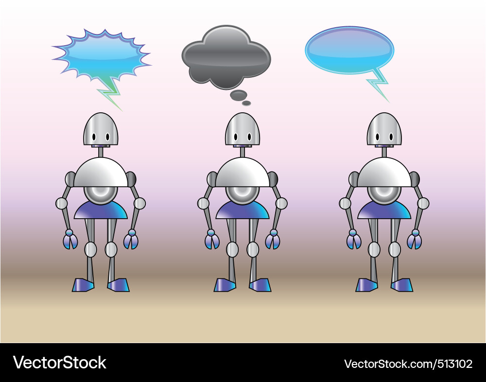 Funny robots Vector Image