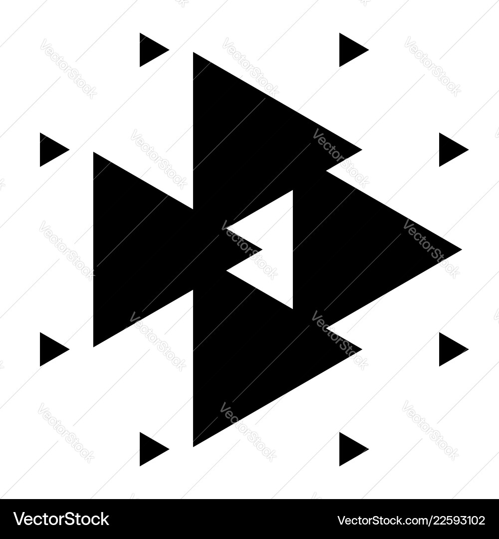 Halftone element with square or triangle instead vector image