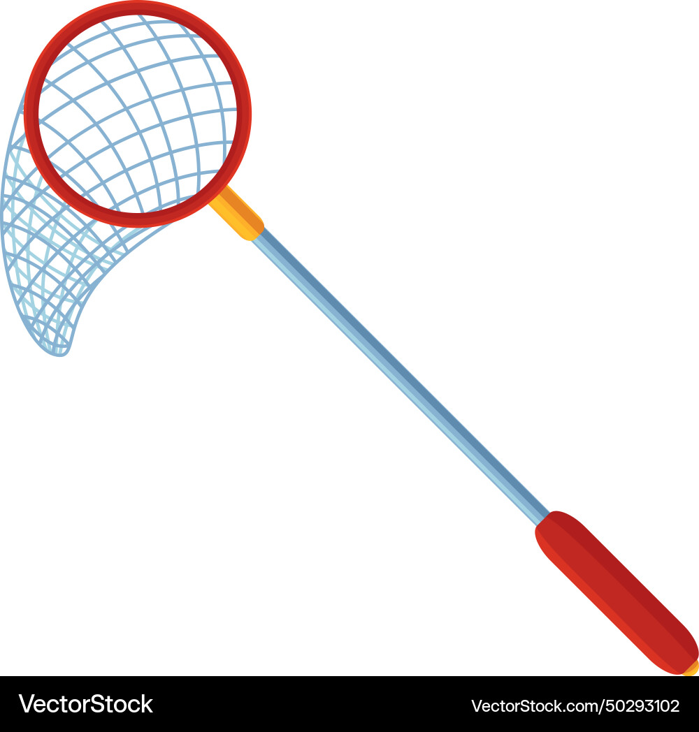 Insect catching butterfly net with handle stick Insect catching butterfly net with handle stick vector image