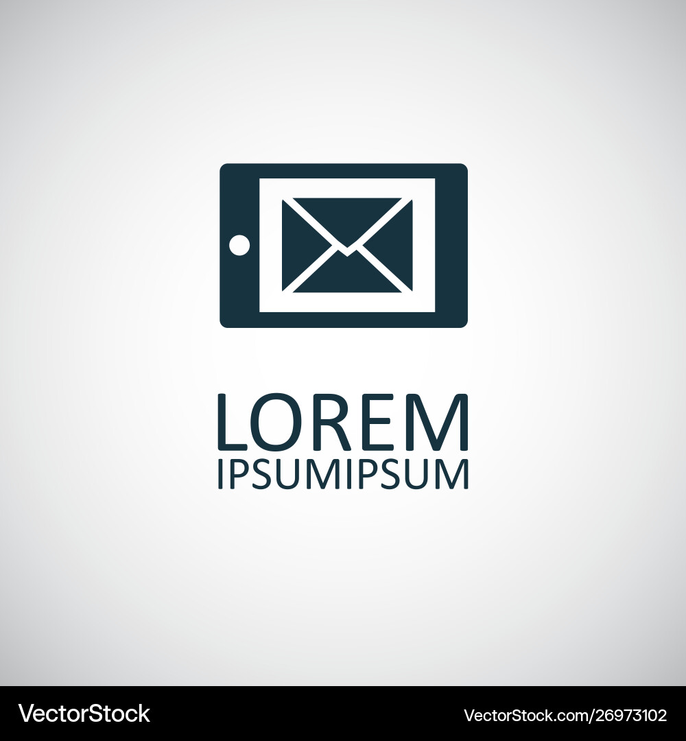 Mail smartphone icon simple concept symbol design Vector Image