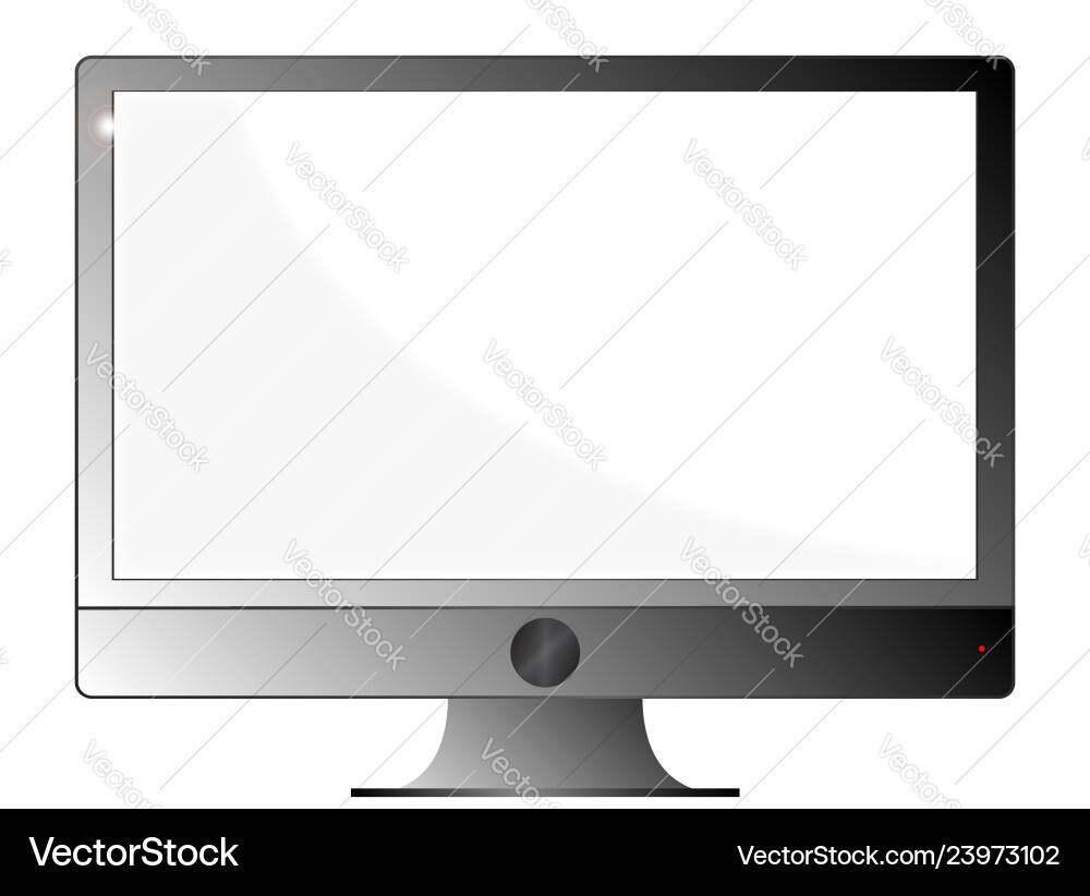 Modern computer with copy space vector image