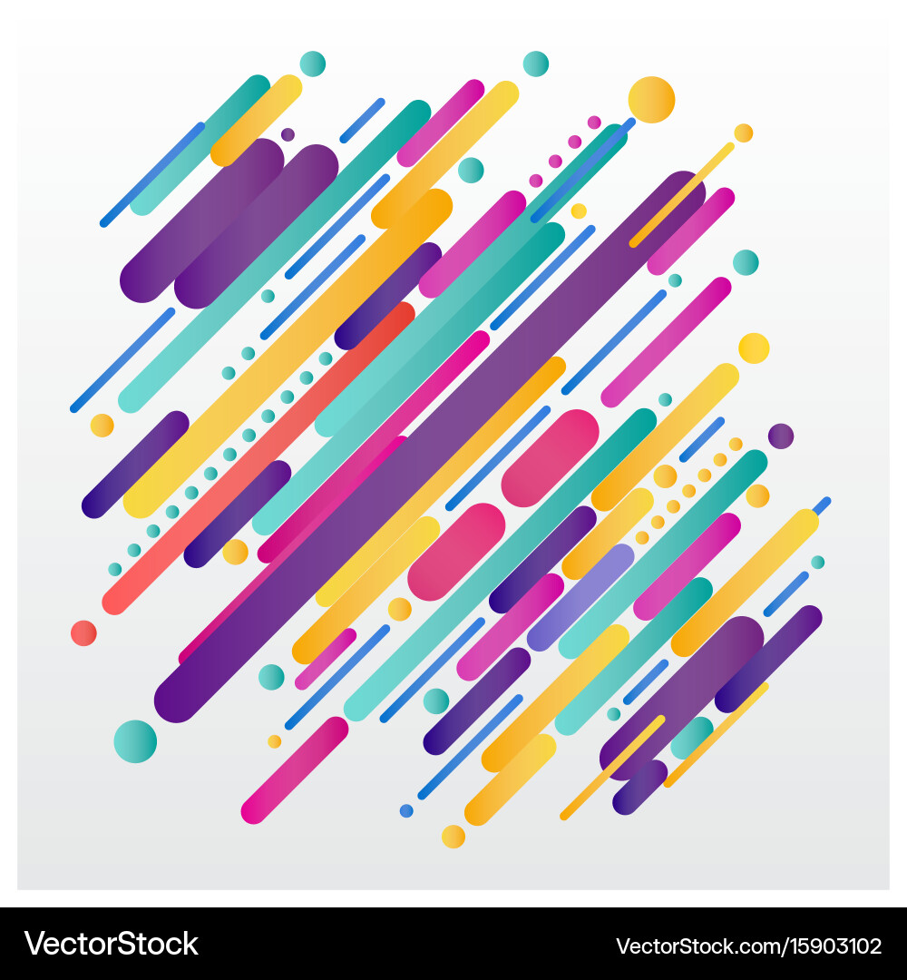 Modern style abstract composition made of various vector image
