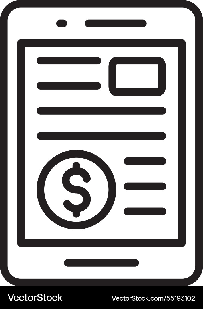 Monetization app line icon design Vector Image
