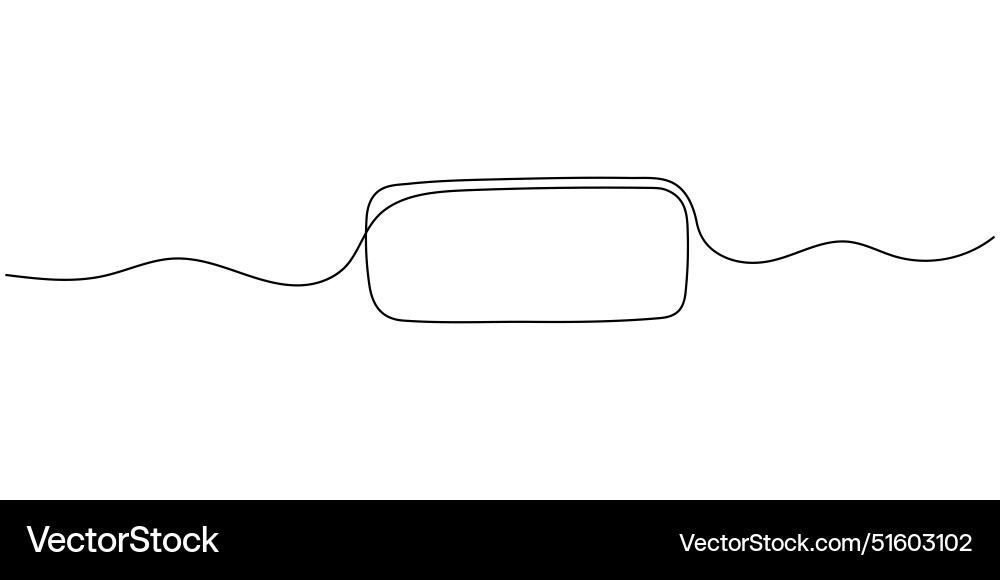 One-line icon of a rectangular geometric frame One-line icon of a rectangular geometric frame vector image