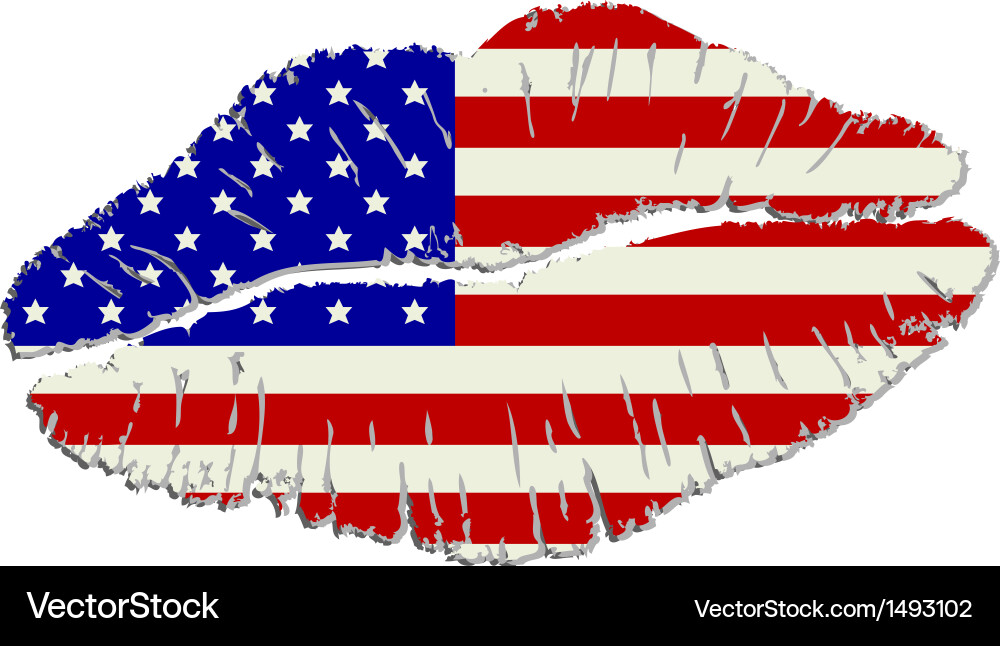 Patriotic Red Lips Royalty Free Vector Image - VectorStock
