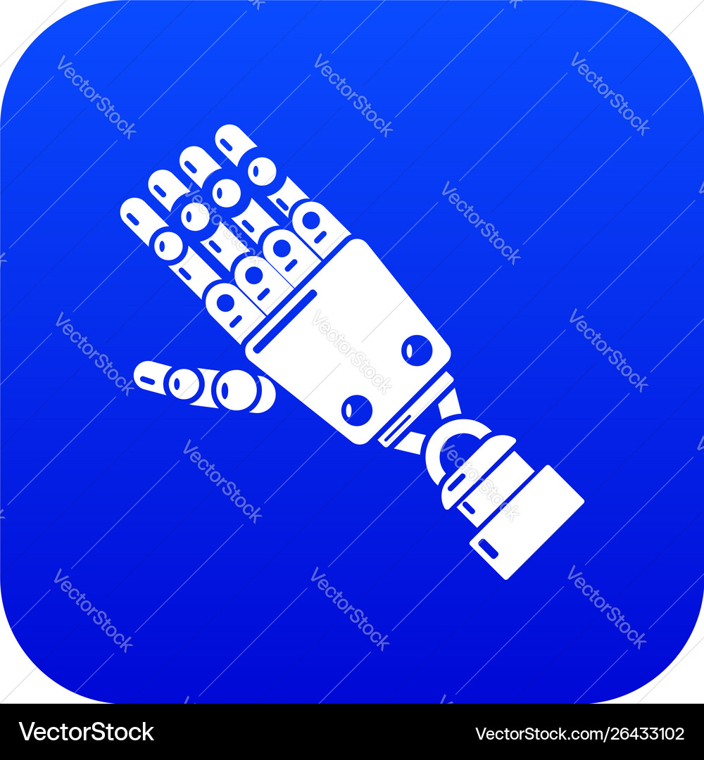 Robot arm icon simple style Vector Image
