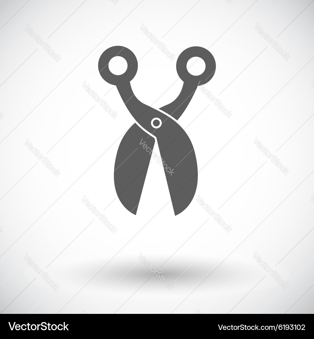 Scissors Icon - Sharp Cut vector image