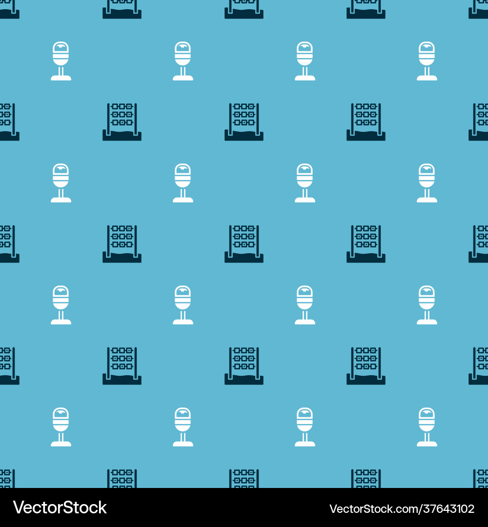 Set tic tac toe game and trash can on seamless Set tic tac toe game and trash can on seamless vector image