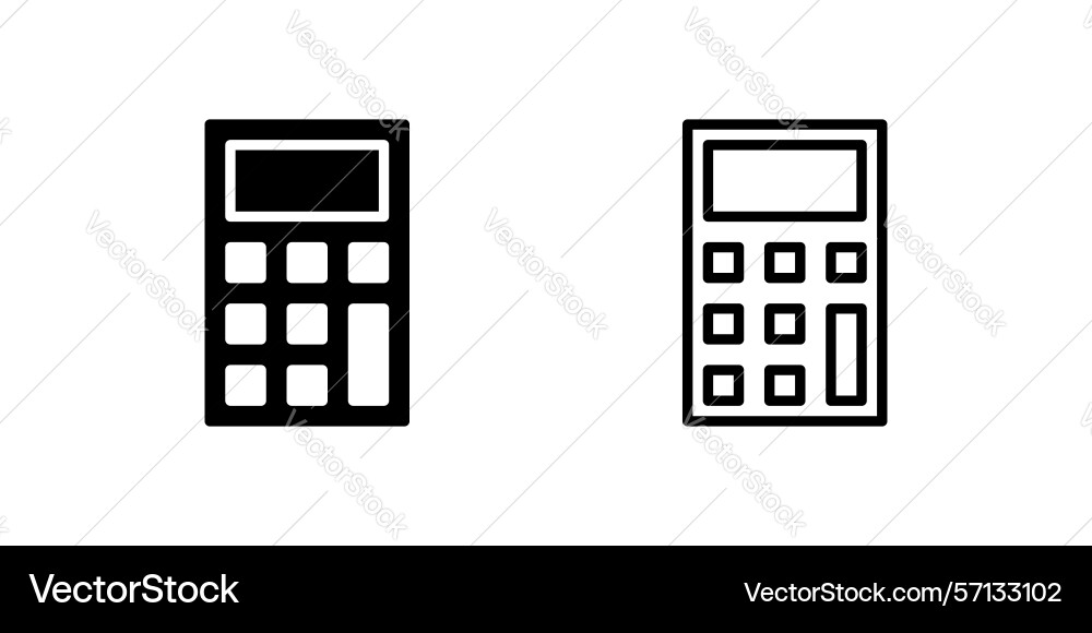 Simple calculator icon set design suitable Simple calculator icon set design suitable vector image
