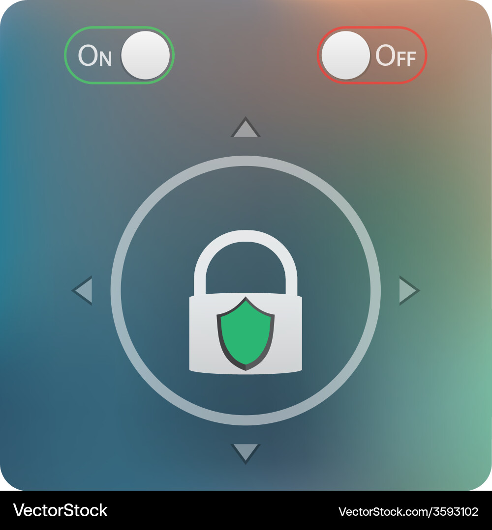Slide to unlock button and on off buttons isolated vector image