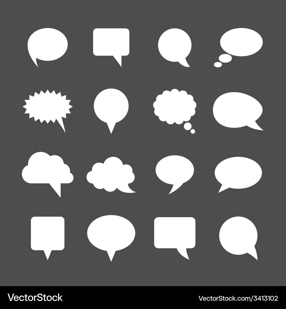 Speech Bubbles Collection vector image