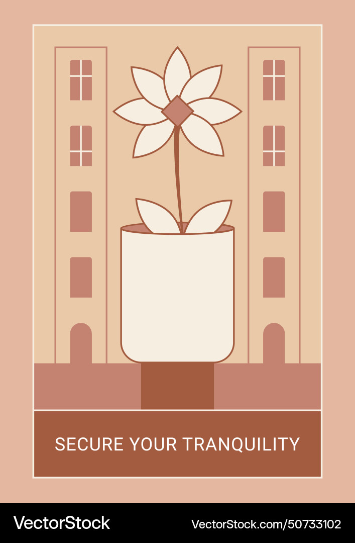 Static affirmation poster with text secure Vector Image