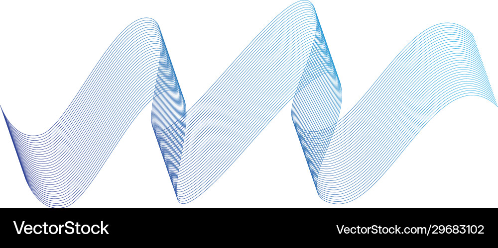 Waves line gradient design Vector Image