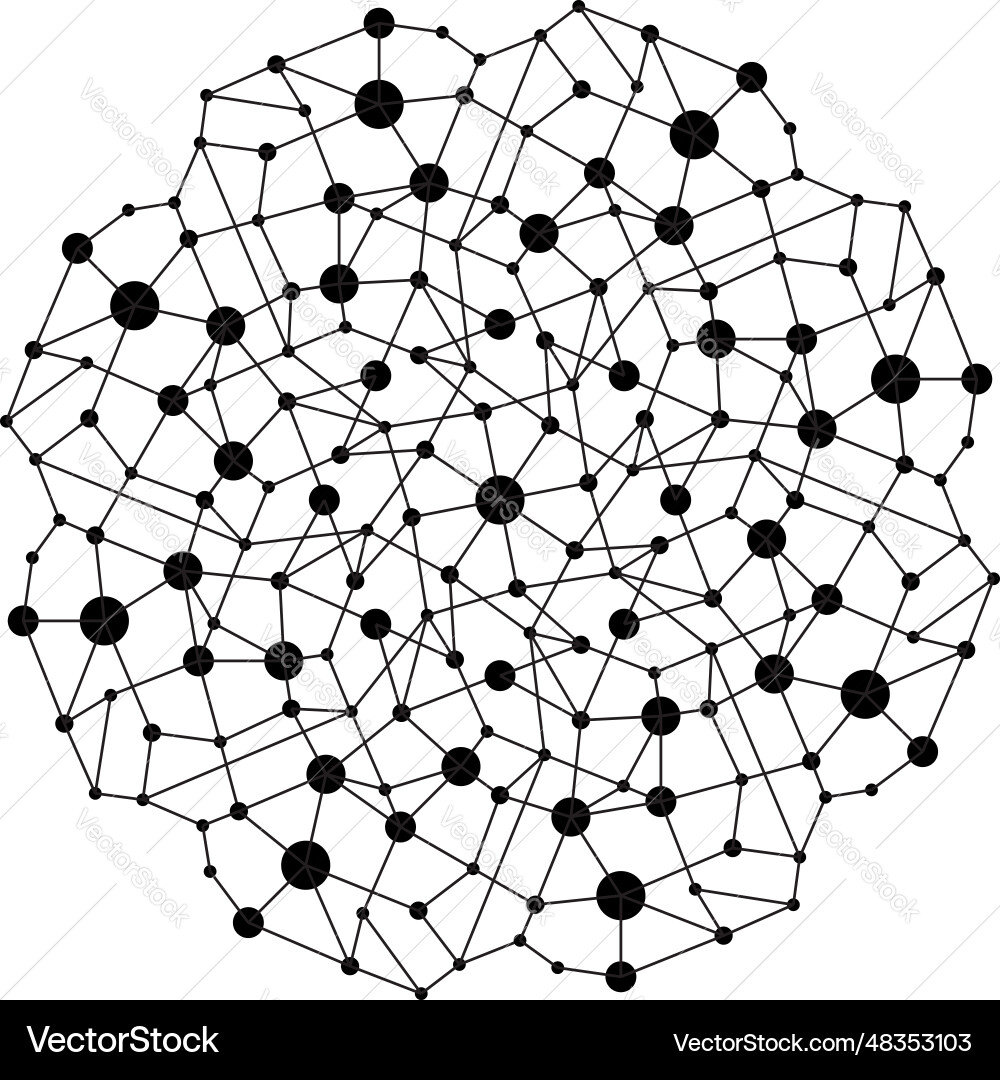Abstract circle structure of connected molecules Abstract circle structure of connected molecules vector image