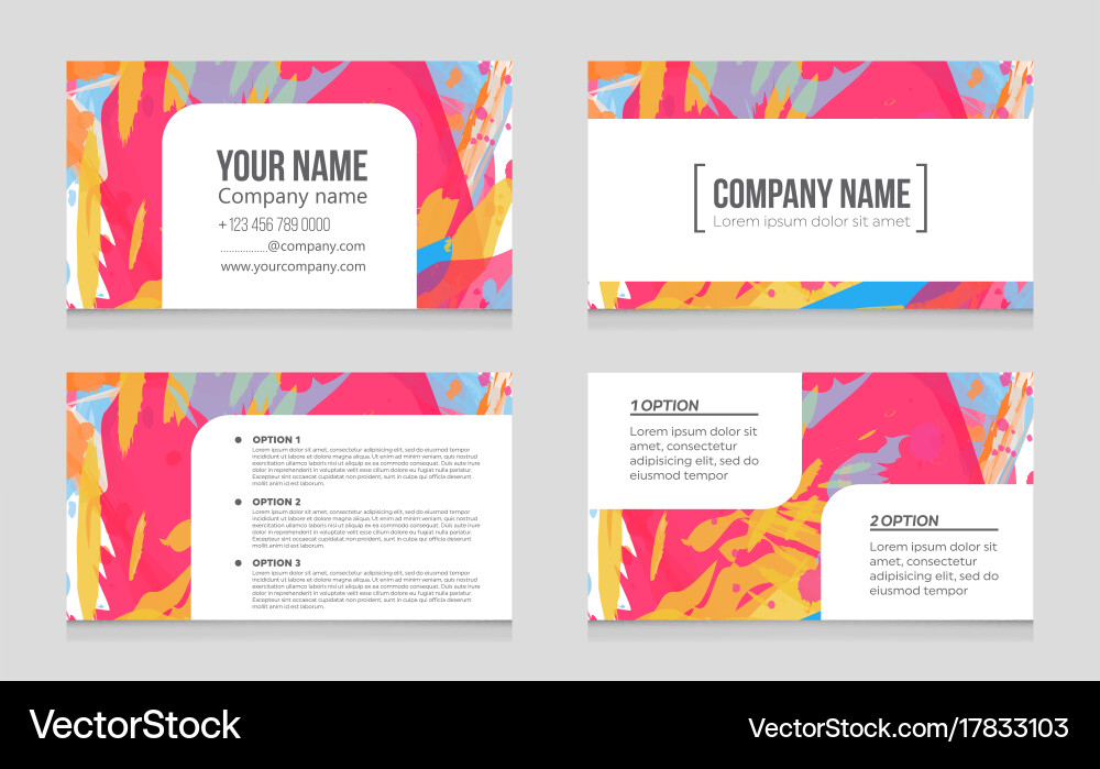 Abstract layout background set for art Vector Image