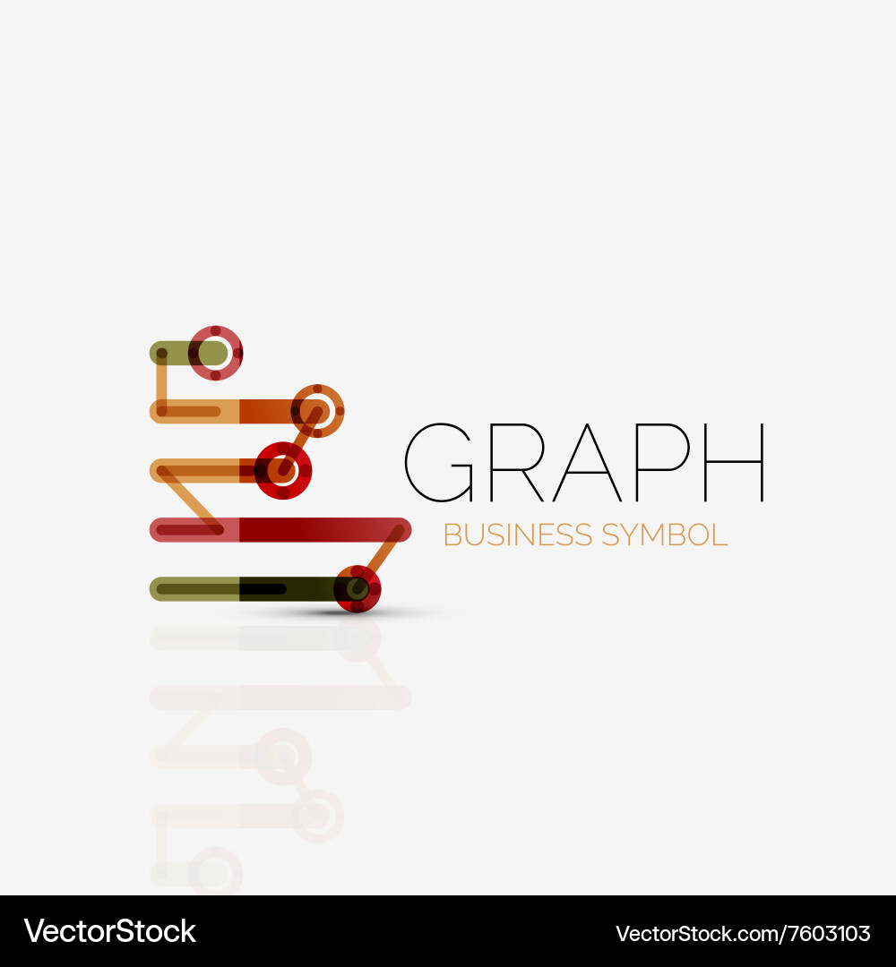 Abstract logo idea linear chart or graph Vector Image