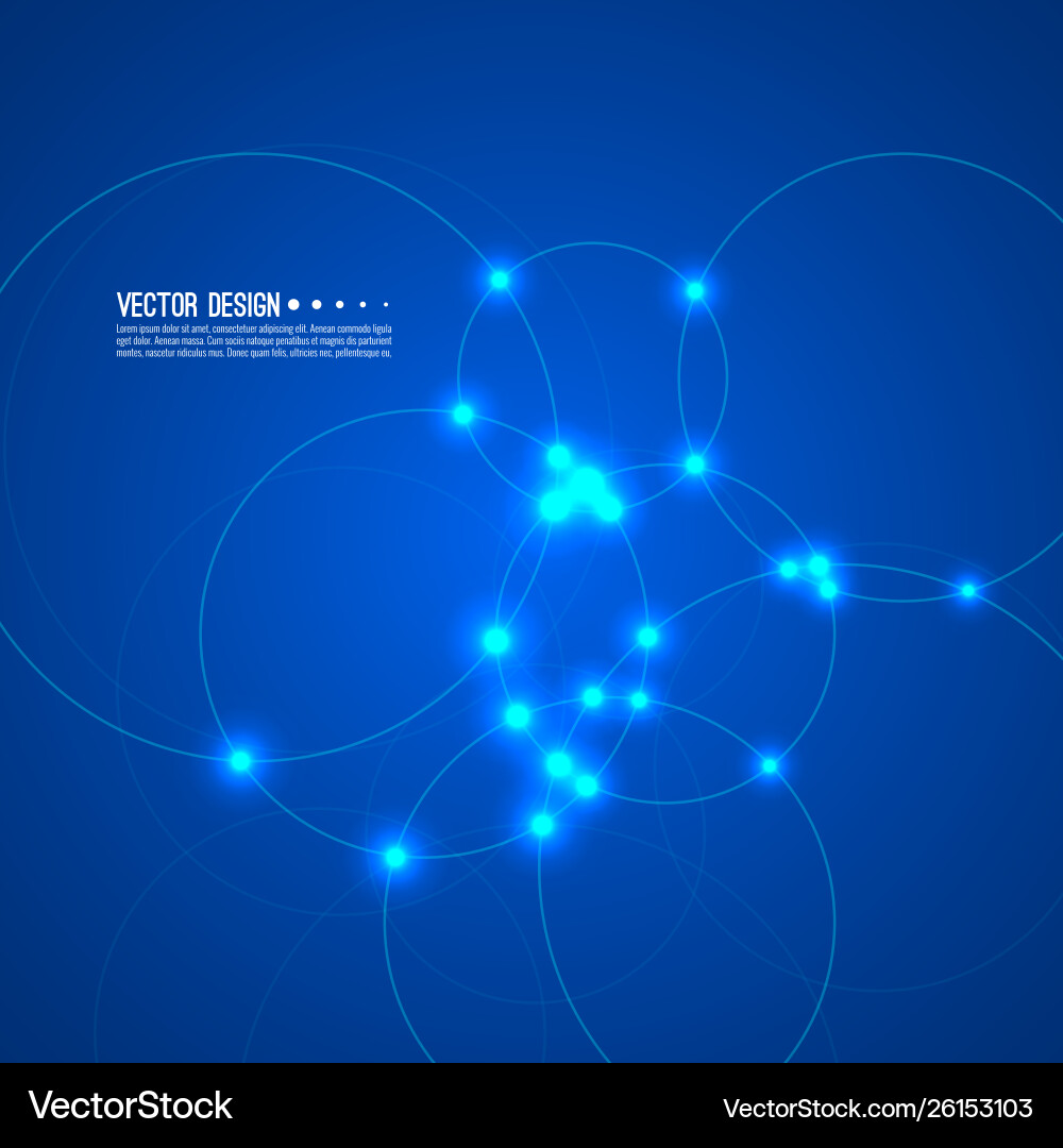 Abstract Node Connection vector image