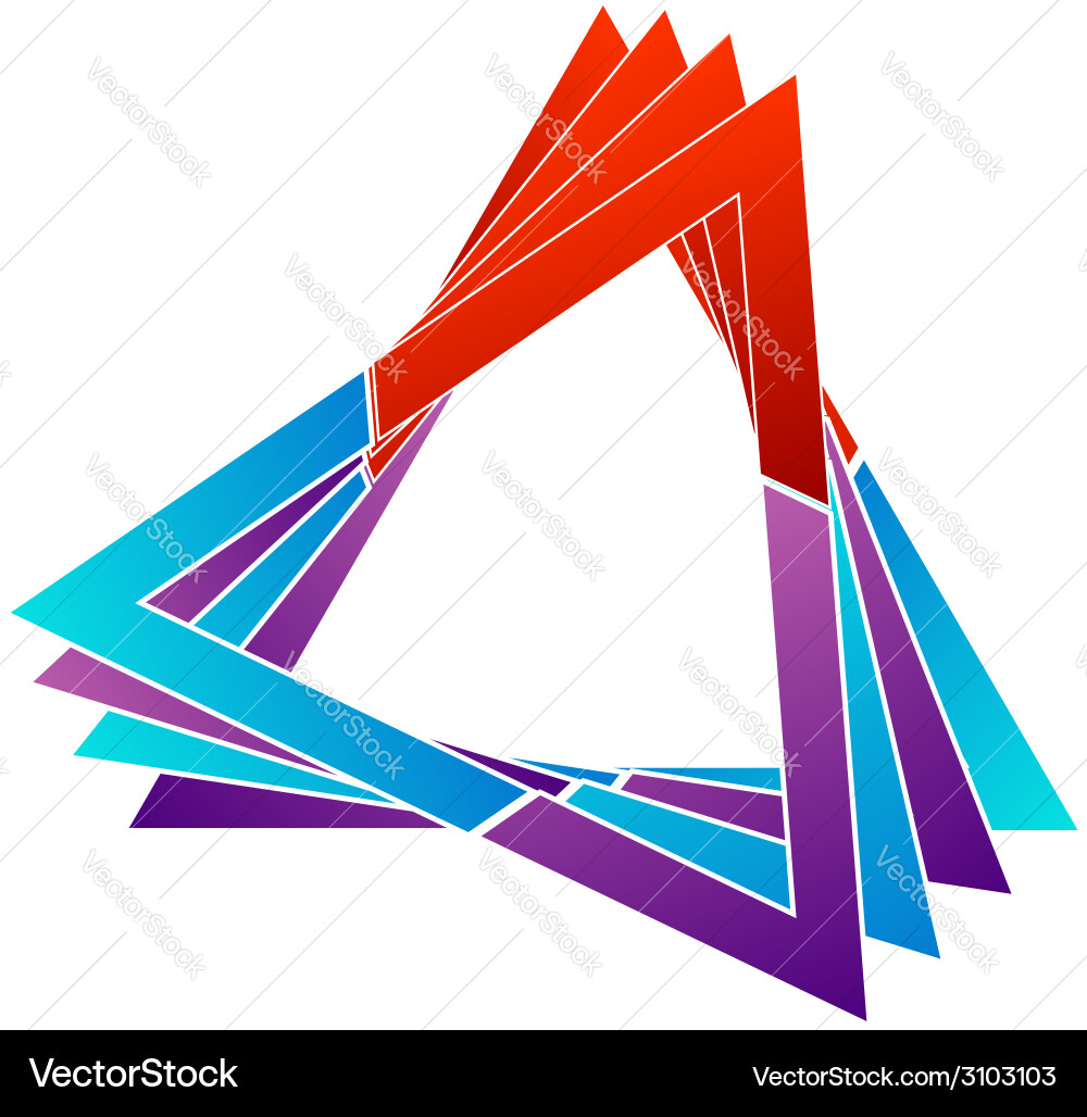Abstract triangular colorful logo Vector Image