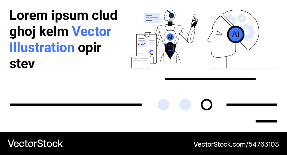 Ai-powered innovation robots and artificial Ai-powered innovation robots and artificial vector image