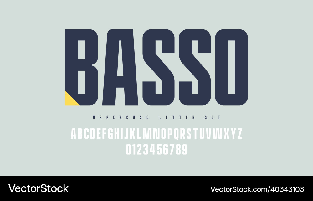 Bold Uppercase Font Set vector image