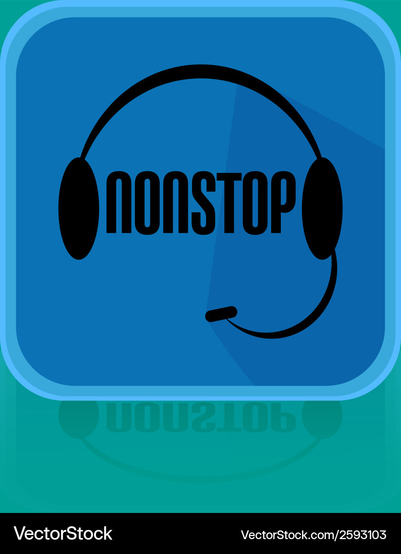 Call centrum flat design button nonstop vector image