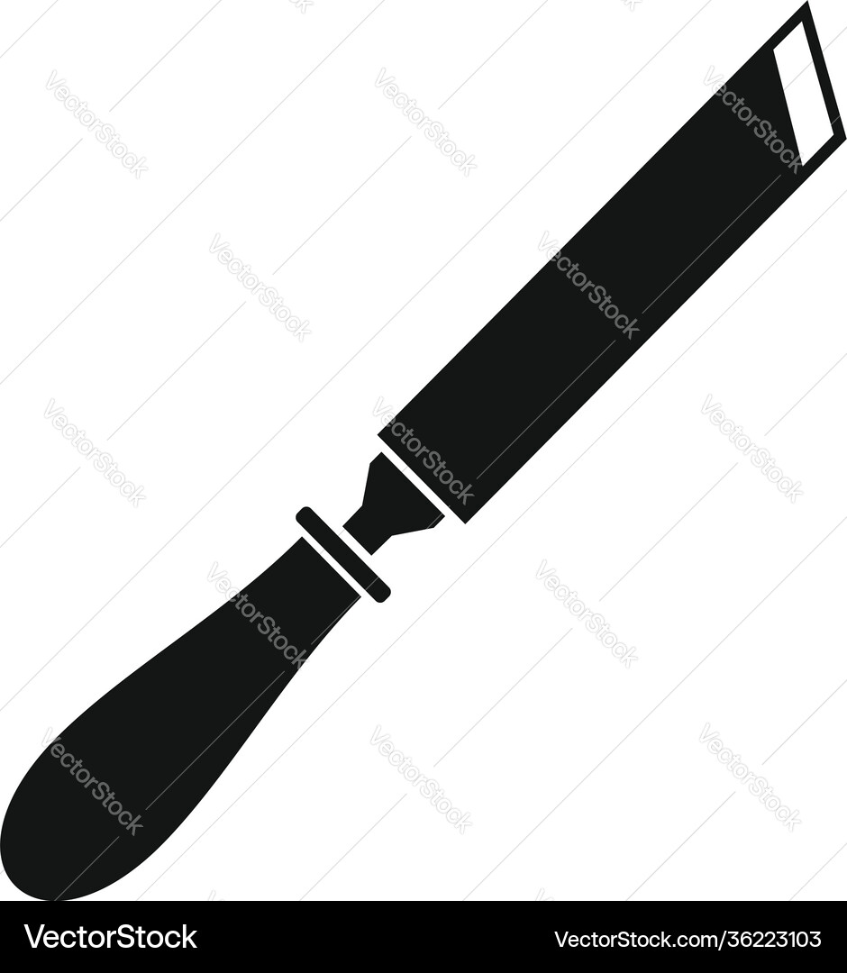 Chisel craft icon simple style Chisel craft icon simple style Vector Image