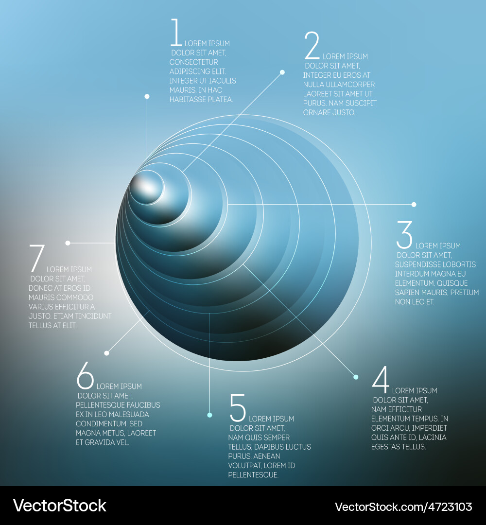 Circles pattern with the reflection of environment vector image