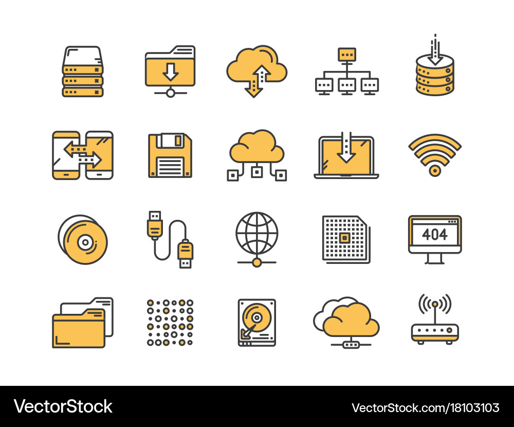 Cloud Computing Icons vector image