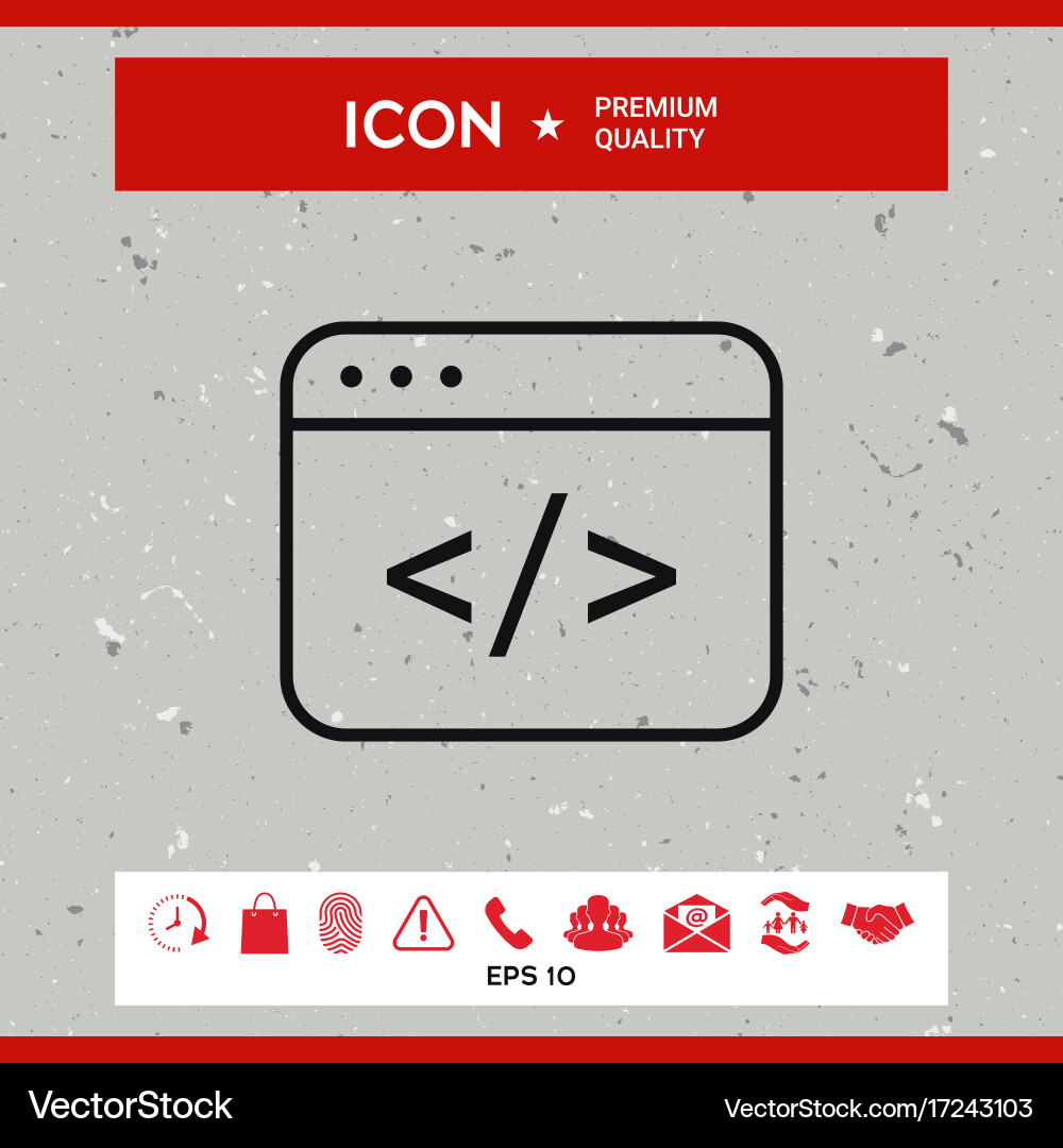 Code Editor Symbol vektorbild