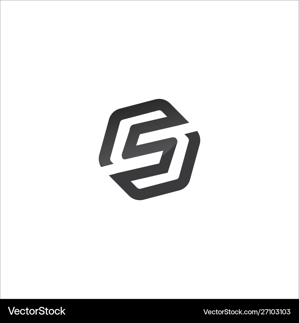 Cs and sc creative initial based letter vector image