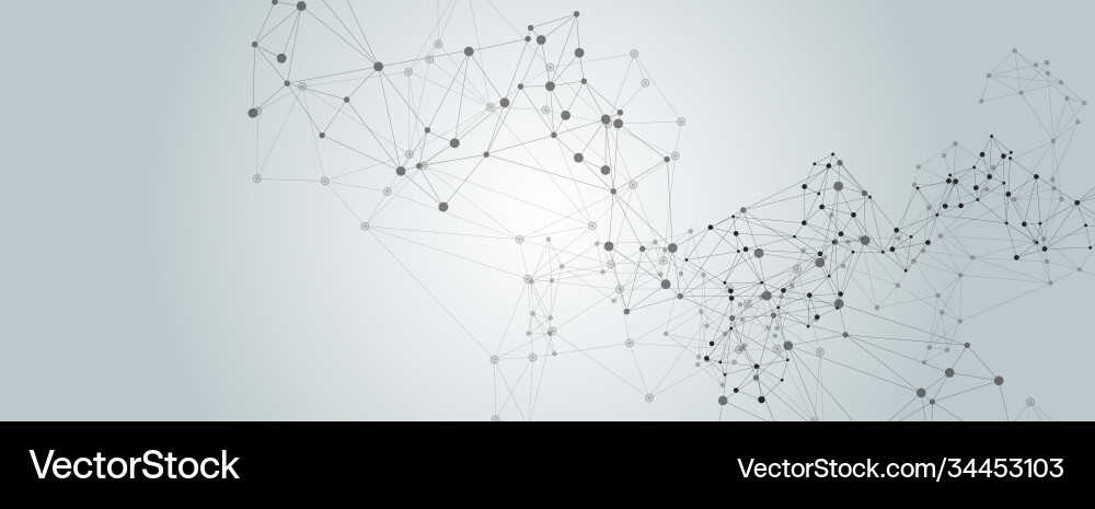 Data connection concept science polygonal Data connection concept science polygonal Vector Image