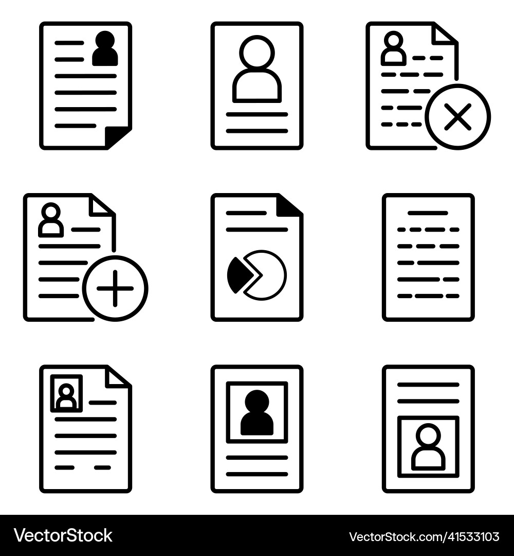 Docs flat icon set isolated on white background Docs flat icon set isolated on white background vector image