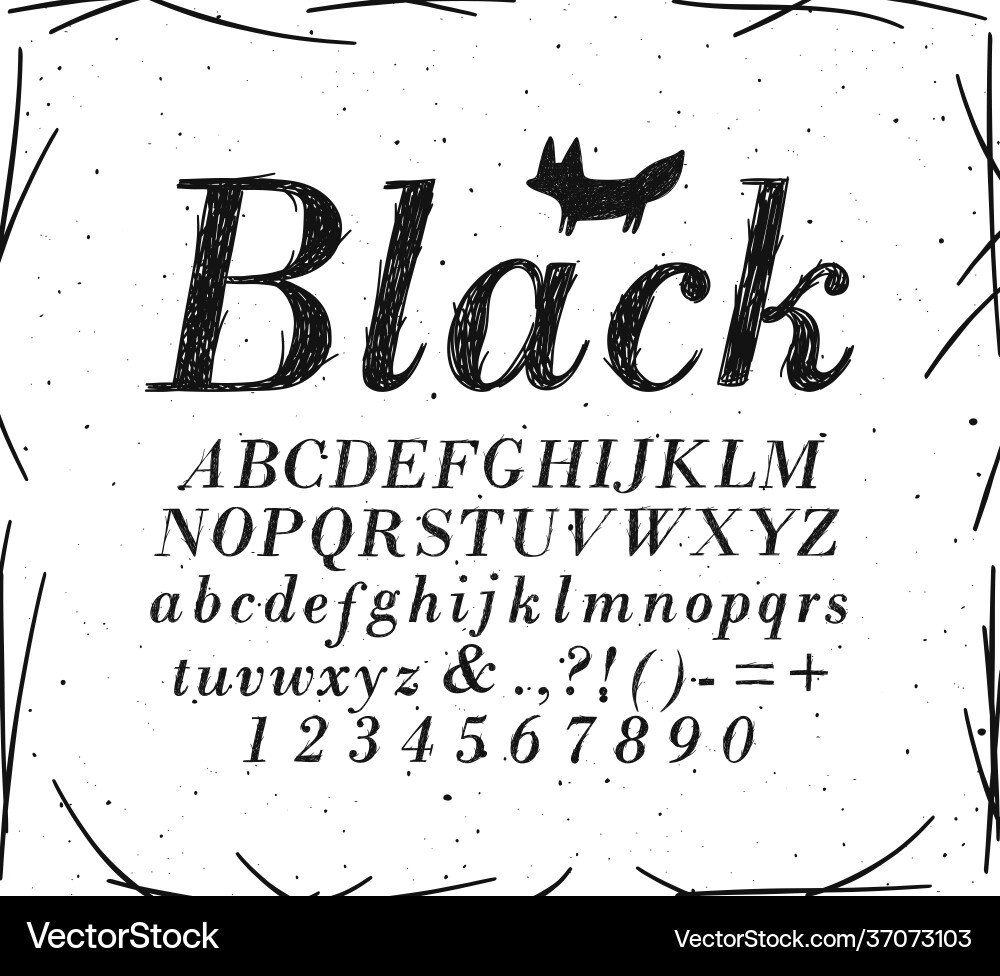 Font crosshatch pen line black