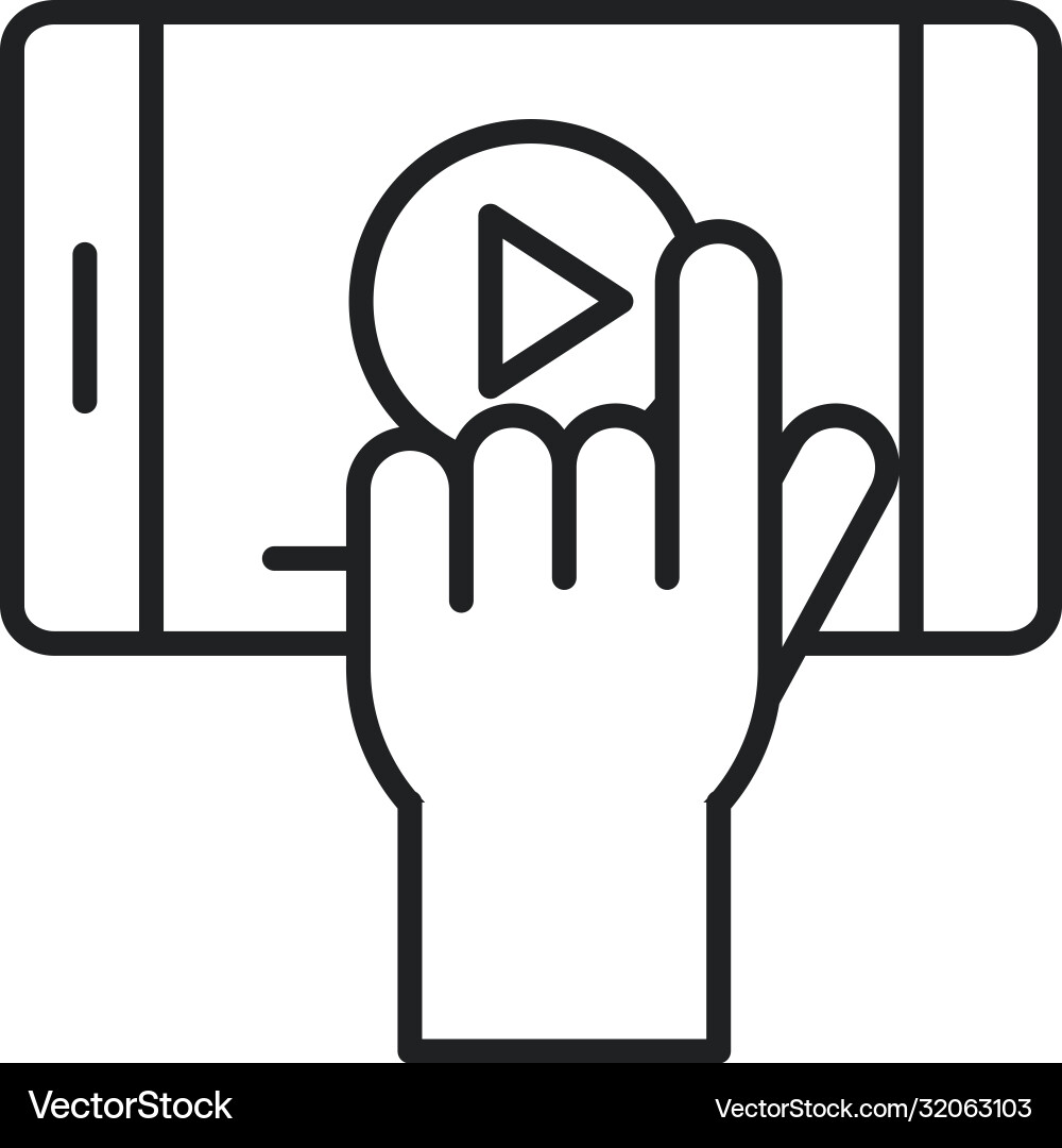 Handy oder Smartphone auf Bildschirm Video Handy oder Smartphone auf Bildschirm Video vektorbild