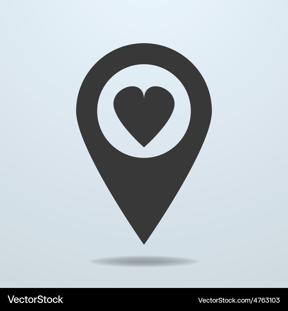 Heart Pointer Icon vector image