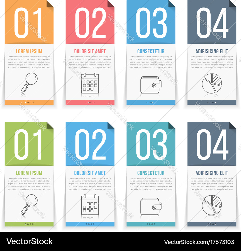 Infographic elements with numbers vector image