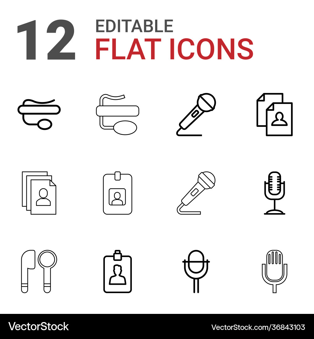 Interview icons Vector Image