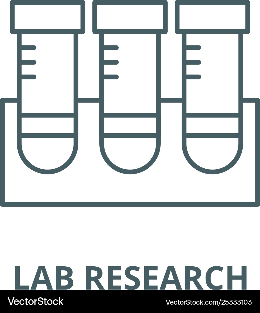 Lab research line icon linear concept Lab research line icon linear concept vector image