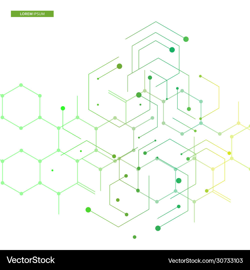 Molecular Structures & Networks vector image