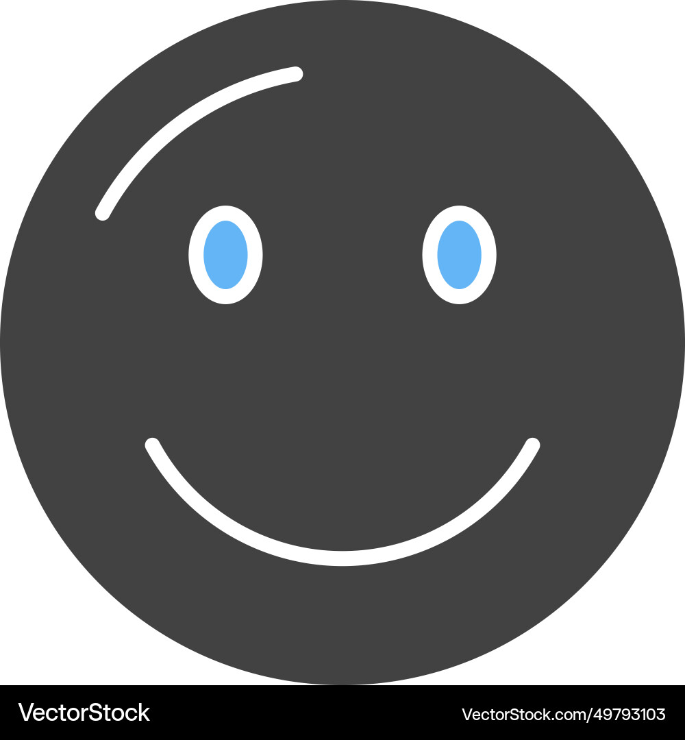 Slightly smiling face icon image Vector Image