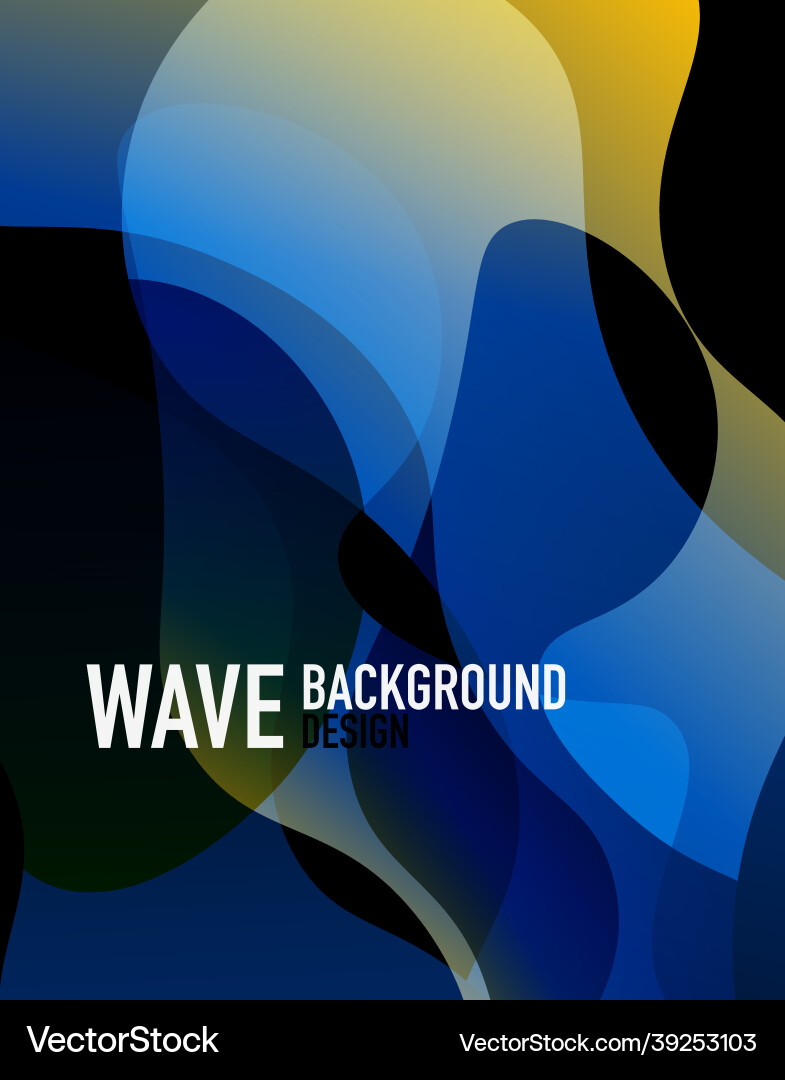 Vertical fluid gradient wave abstract background Vector Image