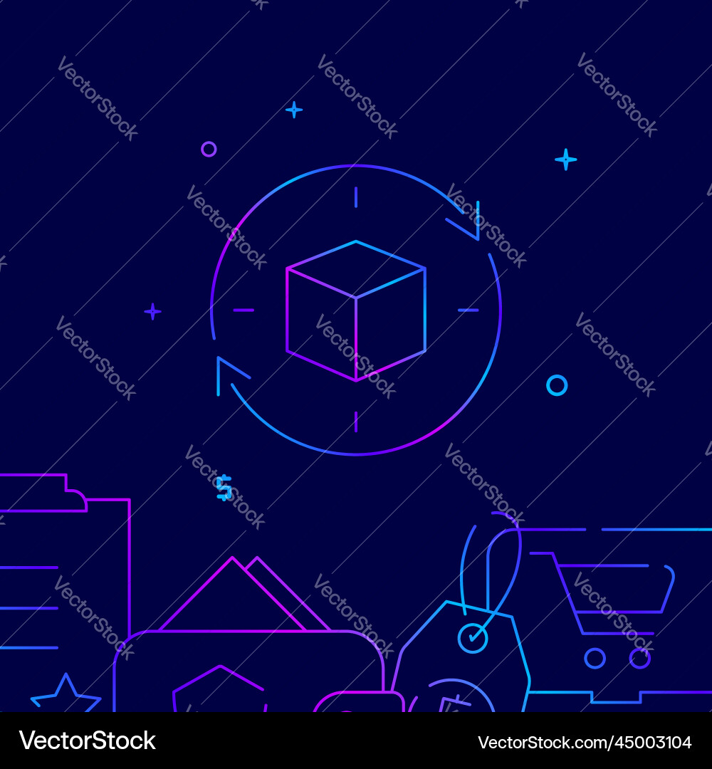 24 hours a day delivery gradient line icon Vector Image