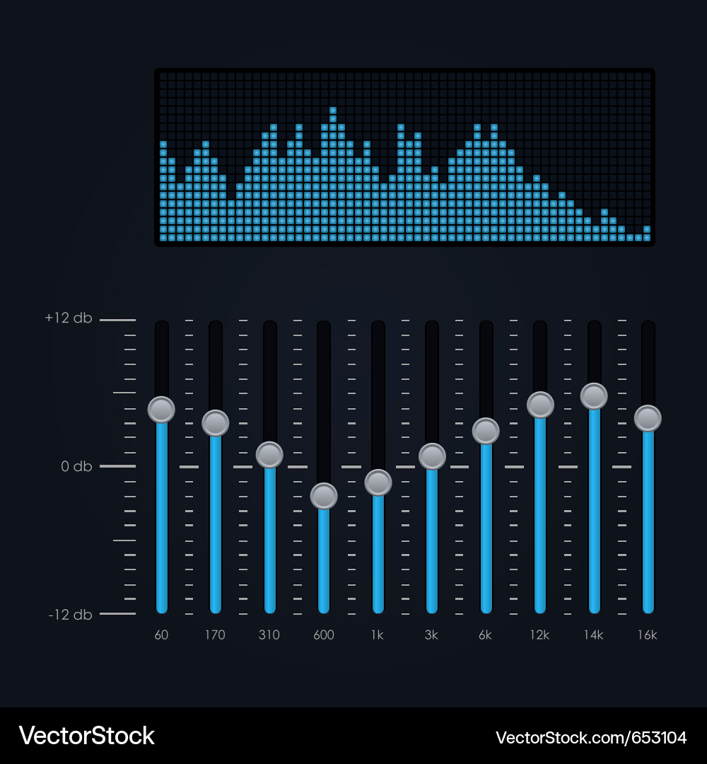 Digital equalizer vector image