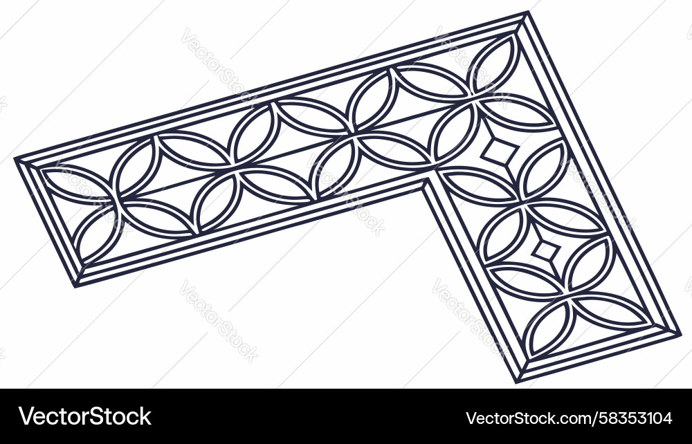 Geometric Angular Border Pattern Vector Image