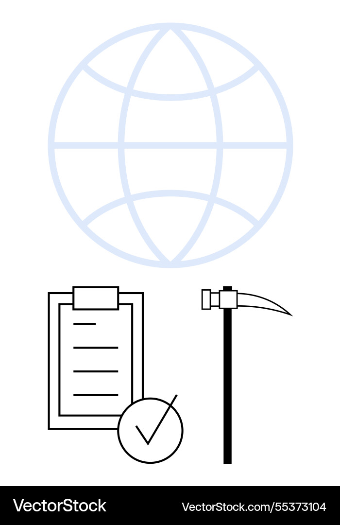 Global impact of resource management and task Global impact of resource management and task vector image