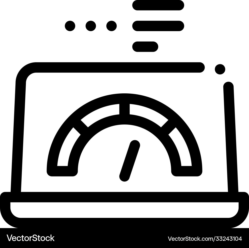 High speed load web site icon outline High speed load web site icon outline vector image