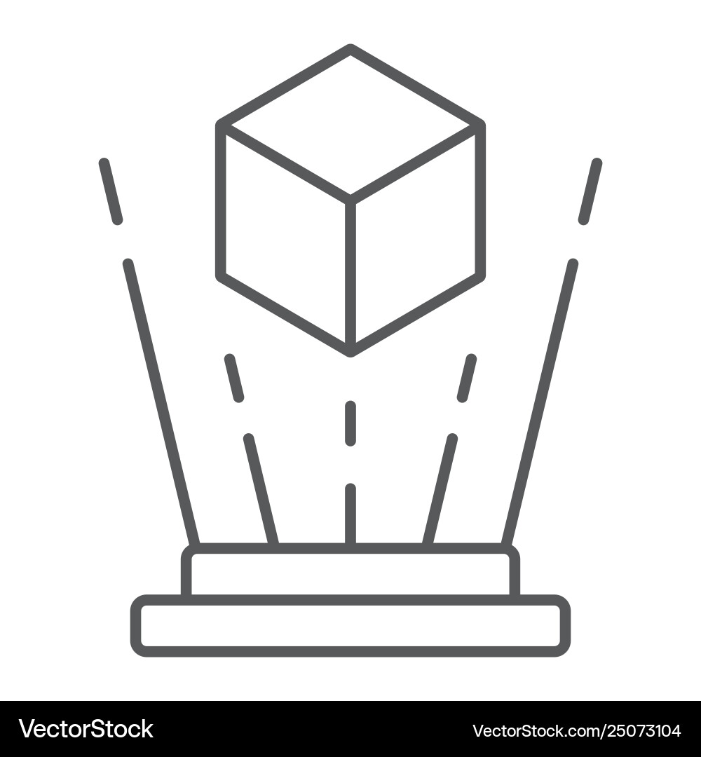 Hologram Icon - Rotating Display vector image