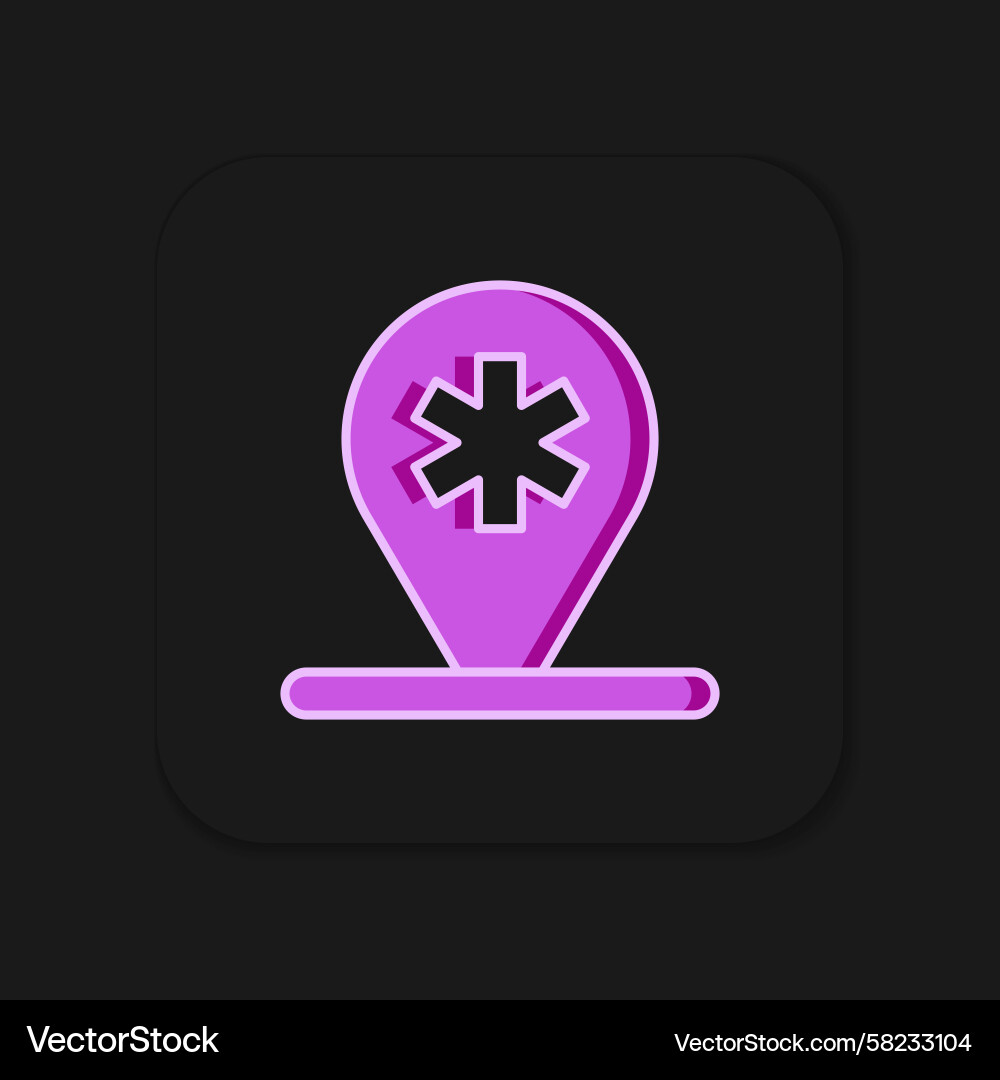 Medical Pointer with Cross Icon Vector Image