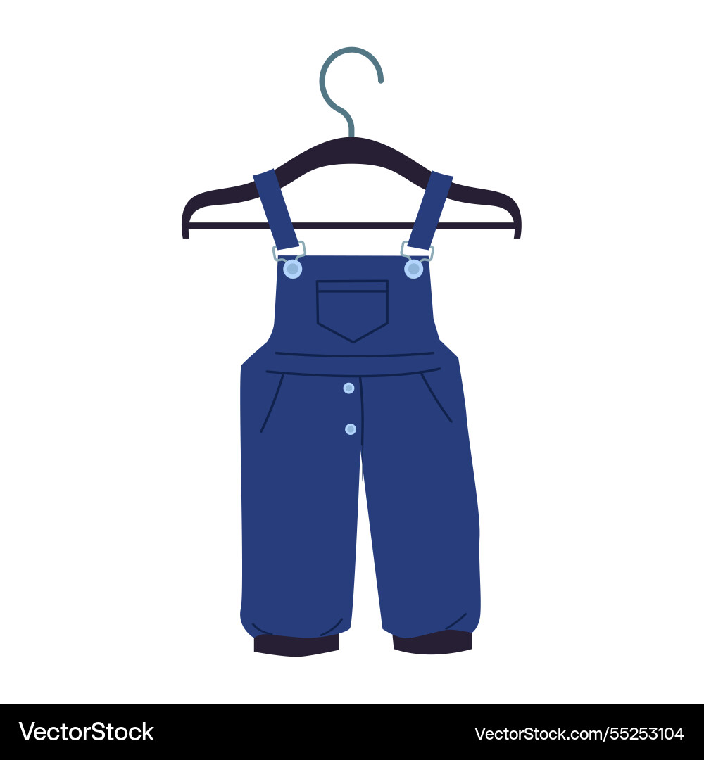 Mode dunkel blau Denim insgesamt für Kinder Mode dunkel blau Denim insgesamt für Kinder vektorbild